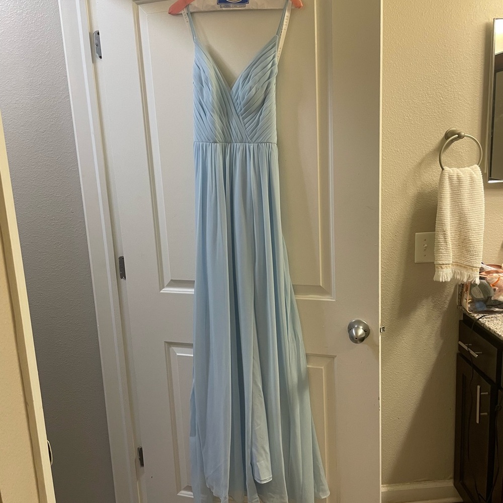 Azazie Gracie Sky Blue Bridesmaid Dress